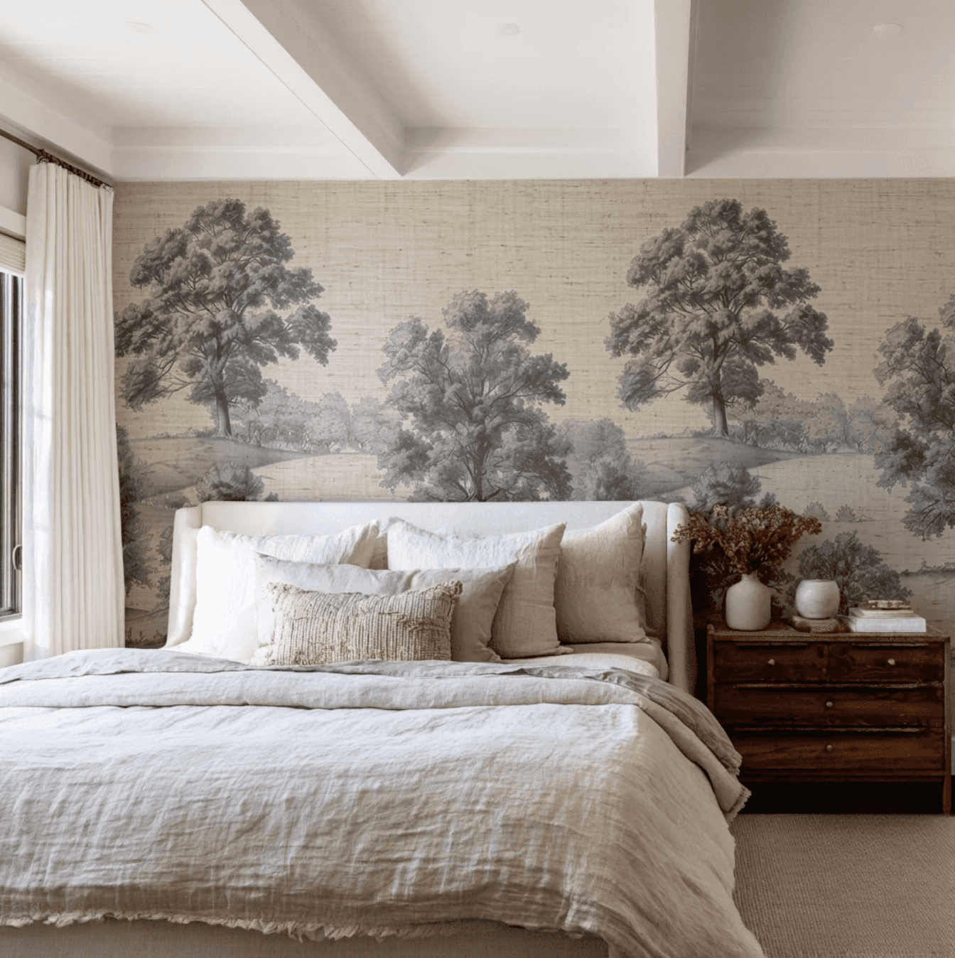 Painted Paper Lenora Faux Grasscloth Wallpaper - alternate view
