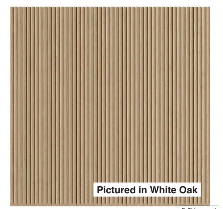 1/4" Double Bead Tambour 12"W x 96"L - Flexible / White Oak