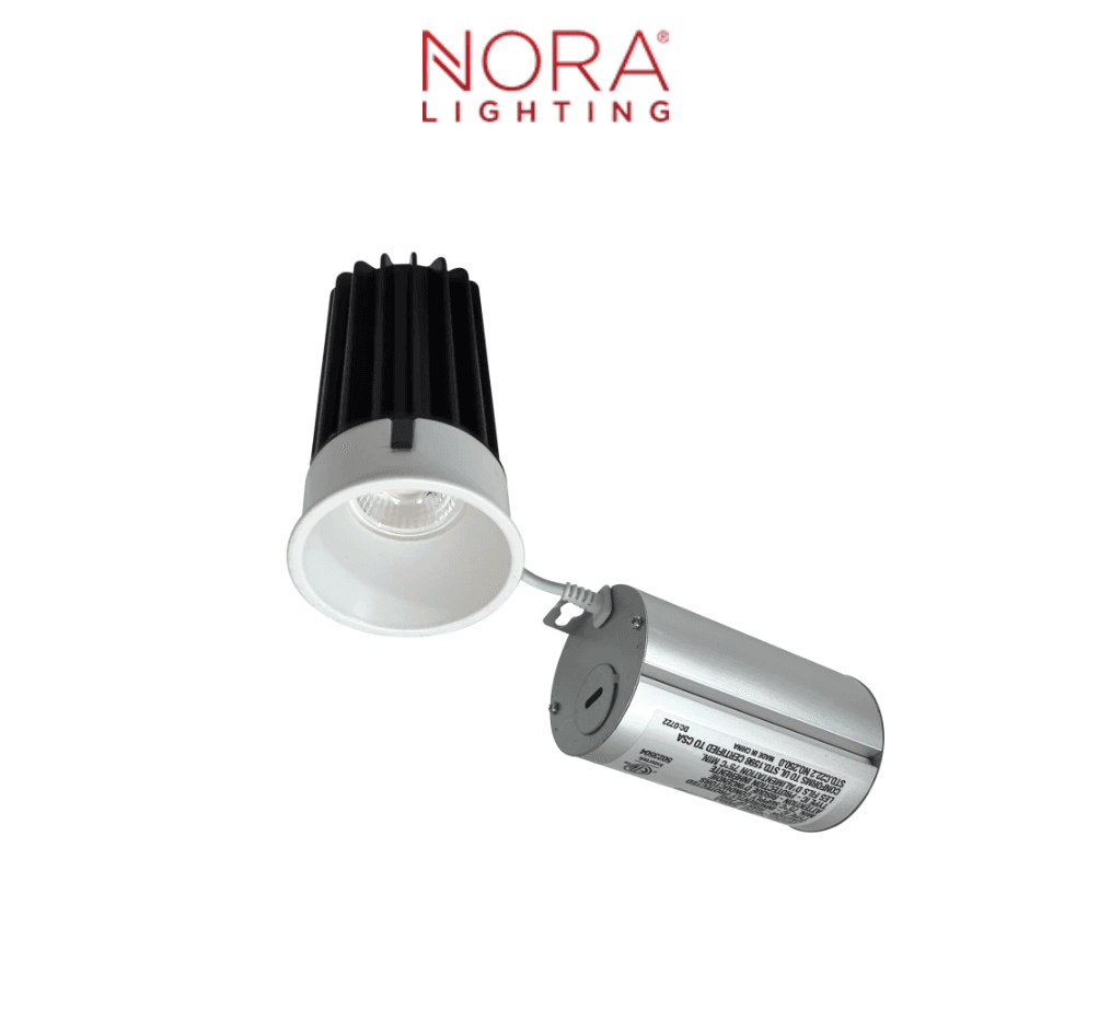 Nora Lighting M2 Led Canless Recessed Fixture with 2′′ Open Trims – Ic Rated; NM2-2RTLDC8530MPW