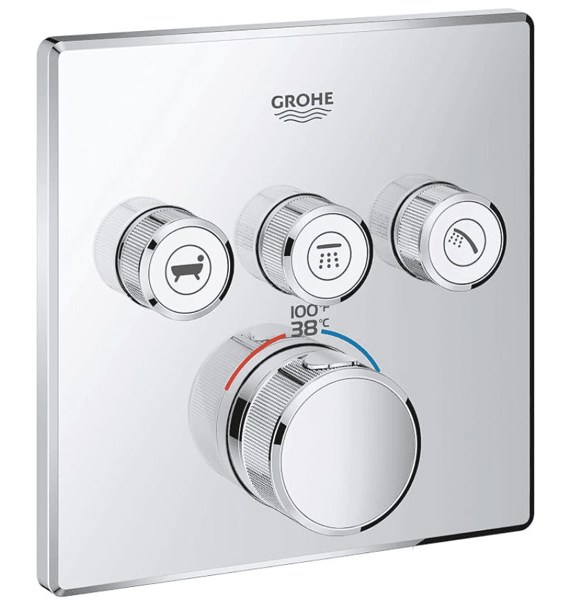 Grohe 29142000 Grohtherm Smart Thermostatic Trim With Control Module, Starlight Chrome