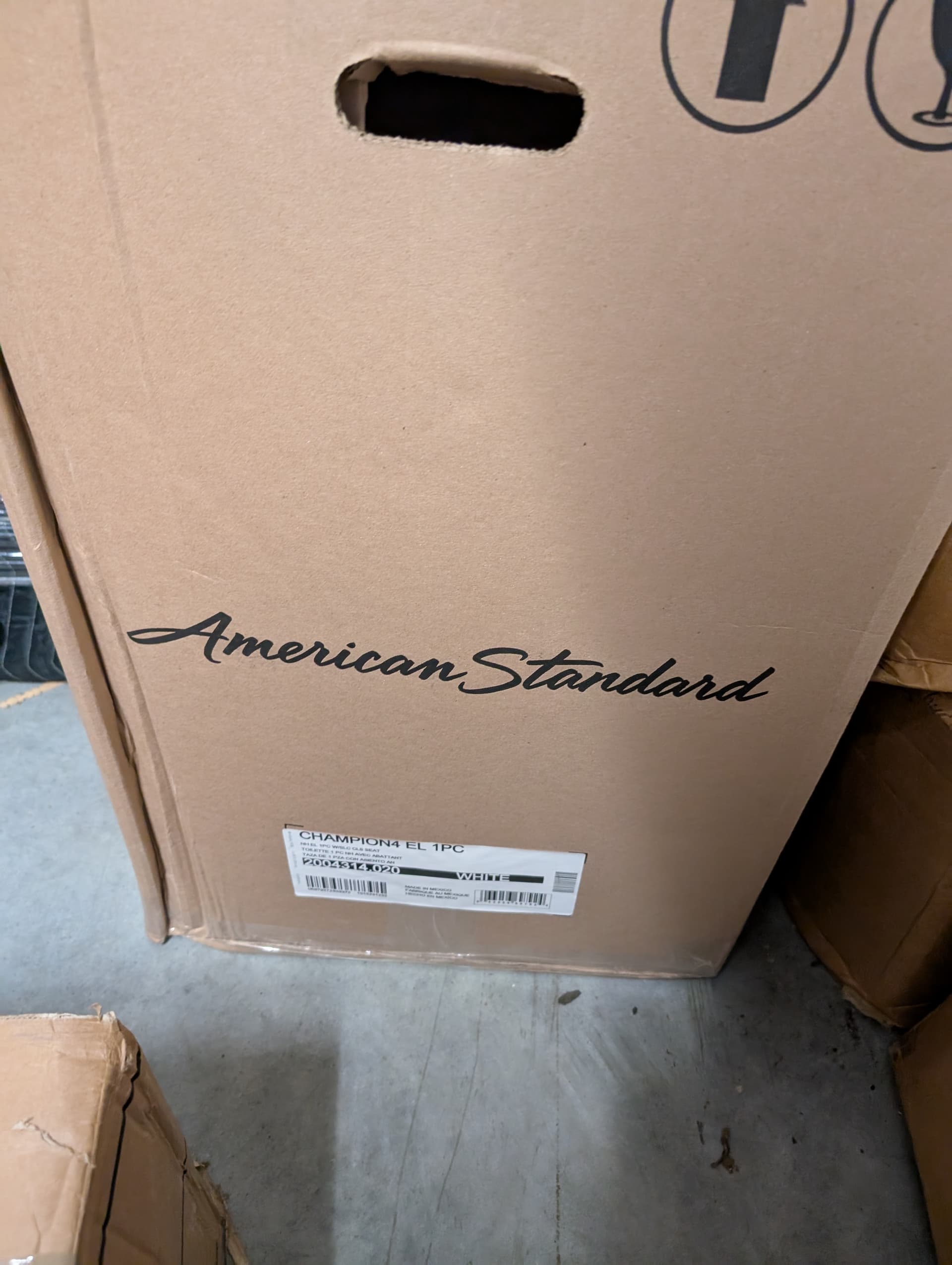 American Standard Champion 4 Elongated One-Piece Toilet with EverClean; Model: 2004314.020 - alternate view