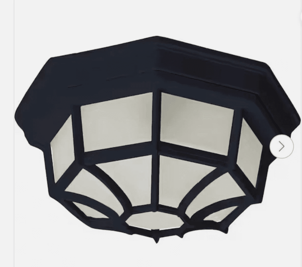 Maxim Lighting Maxim Crown Hill 11.5" Black Outdoor Flush Mount Ceiling Light 67920BK