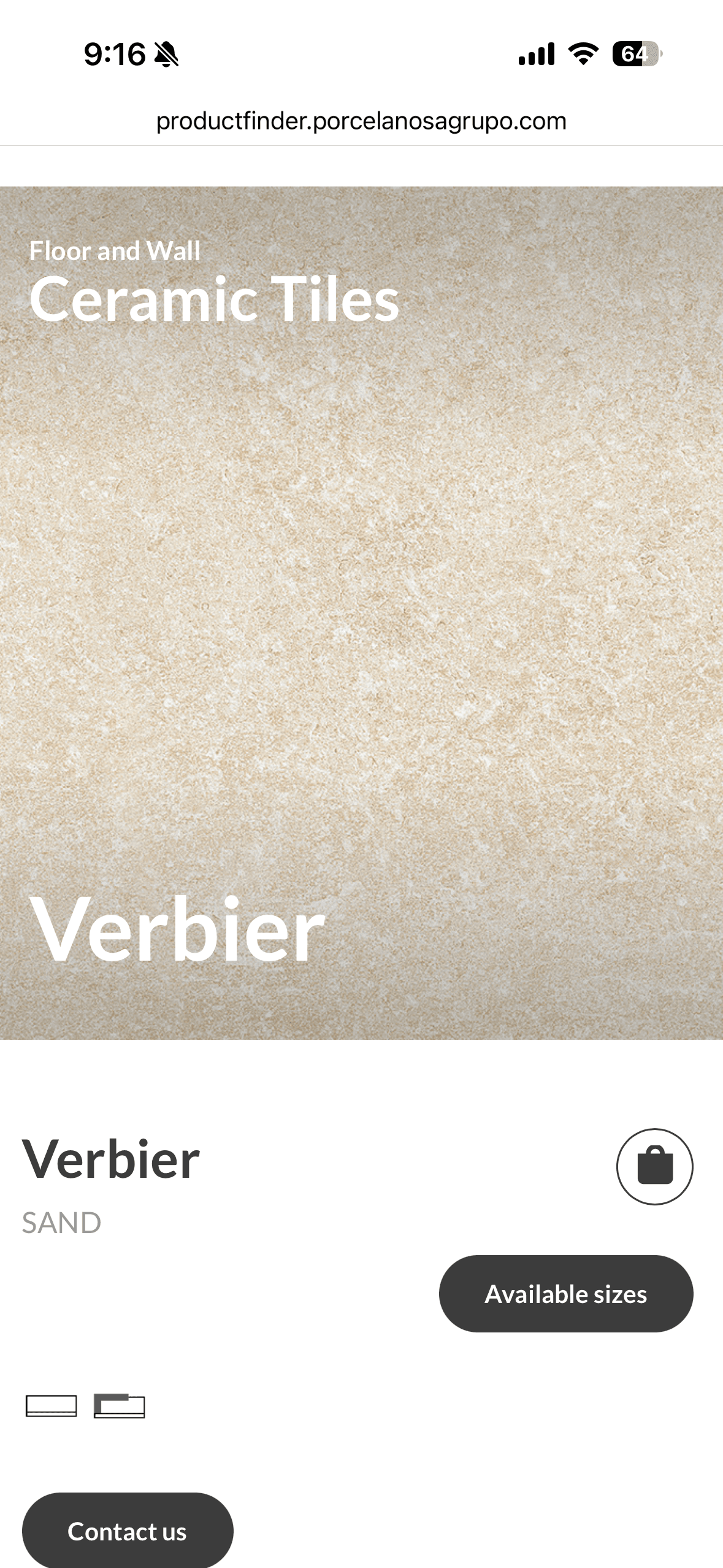 Porcelanosa - Verbier Sand Matte Wall Tile