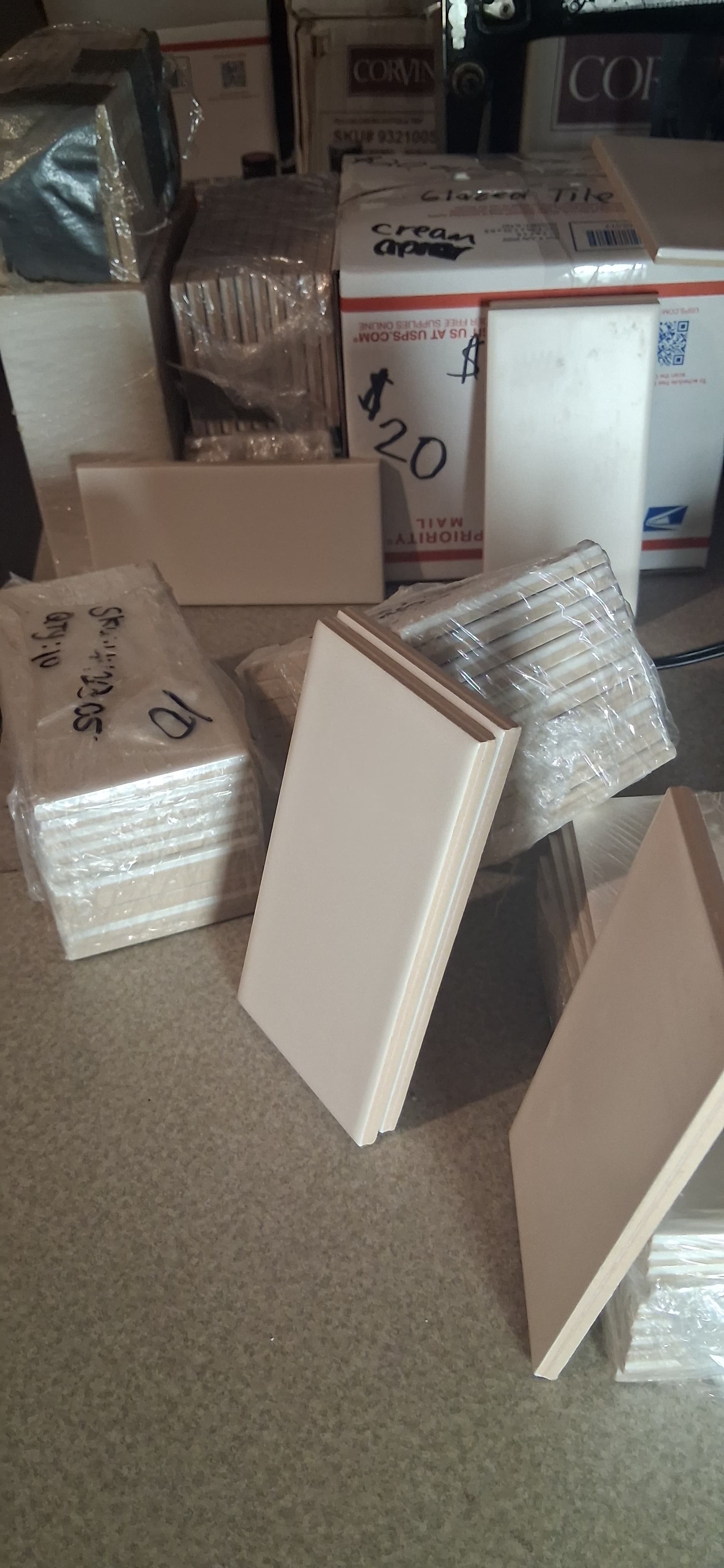 Lots of wall and floor tiles
