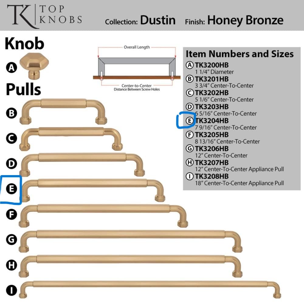 Top Knobs 8" Brass Cabinet Pulls