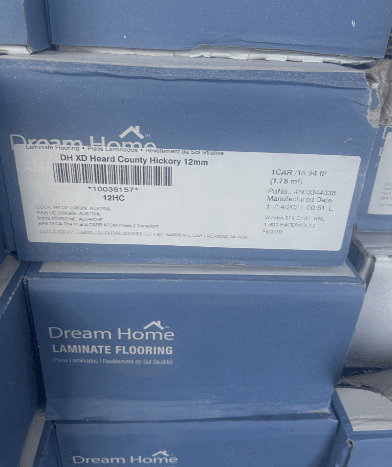 871 square feet laminate Hickory 12 mm - alternate view