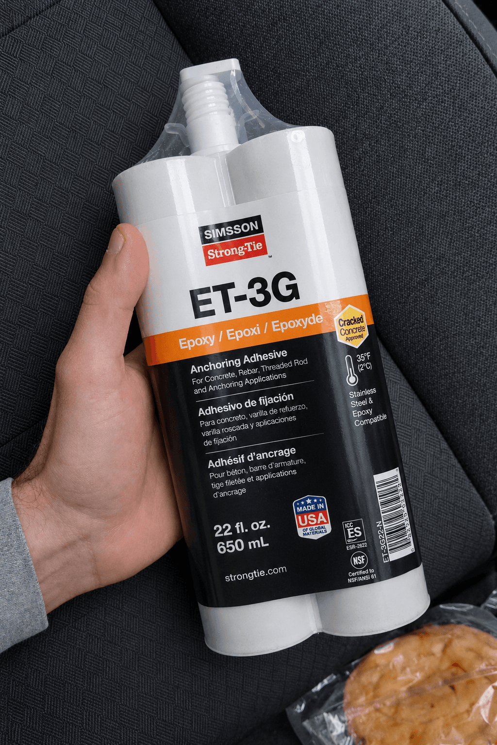 Simpson Strong-Tie Et-3G Epoxy Anchoring Adhesive Cartridge 22fl oz