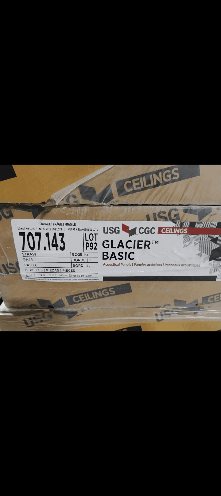 Glacier Basic Acoustical Ceiling Panels