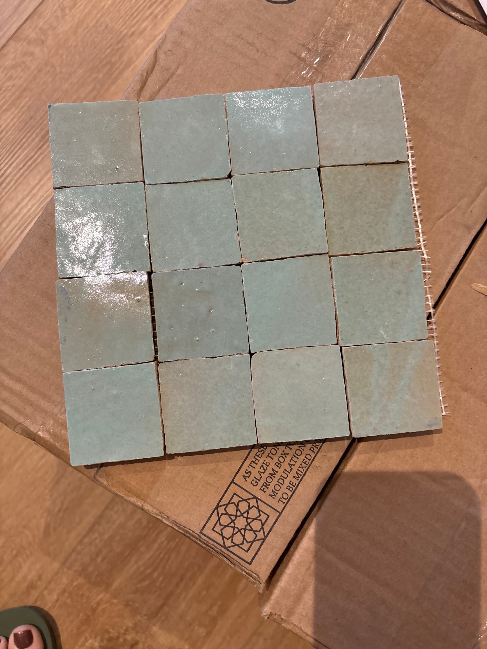 Aquave 2 x 2 zellige tile - 50 sq feet