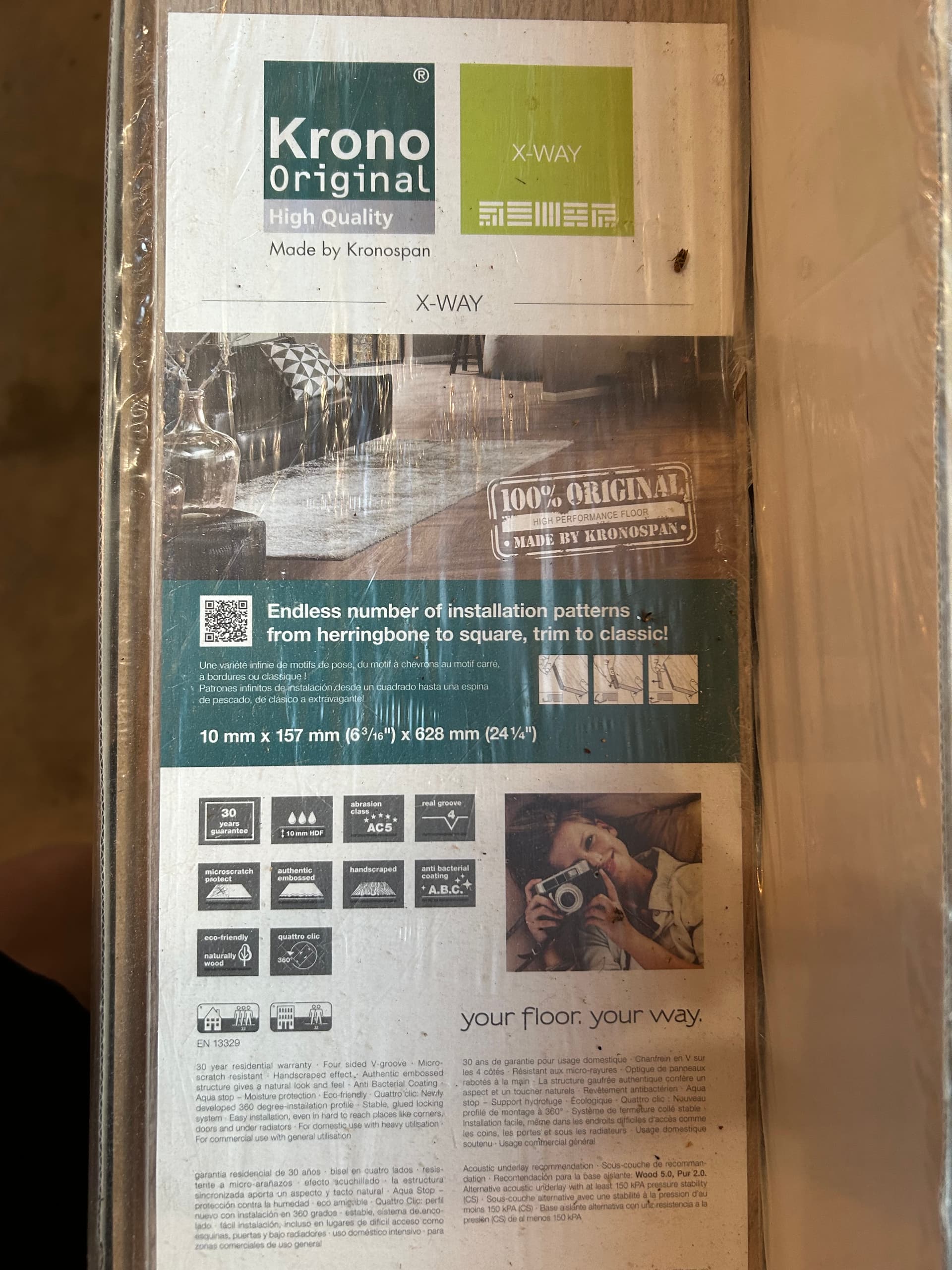 Krono Original X-WAY Laminate Flooring 248.3 sq ft - alternate view