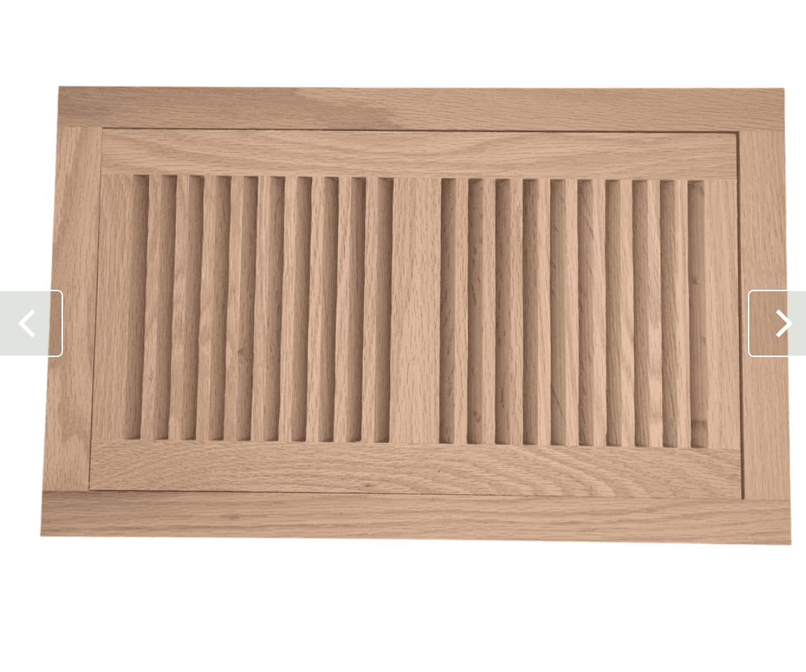 New White Oak 4x10 with damper hardwood floor grill / vent
