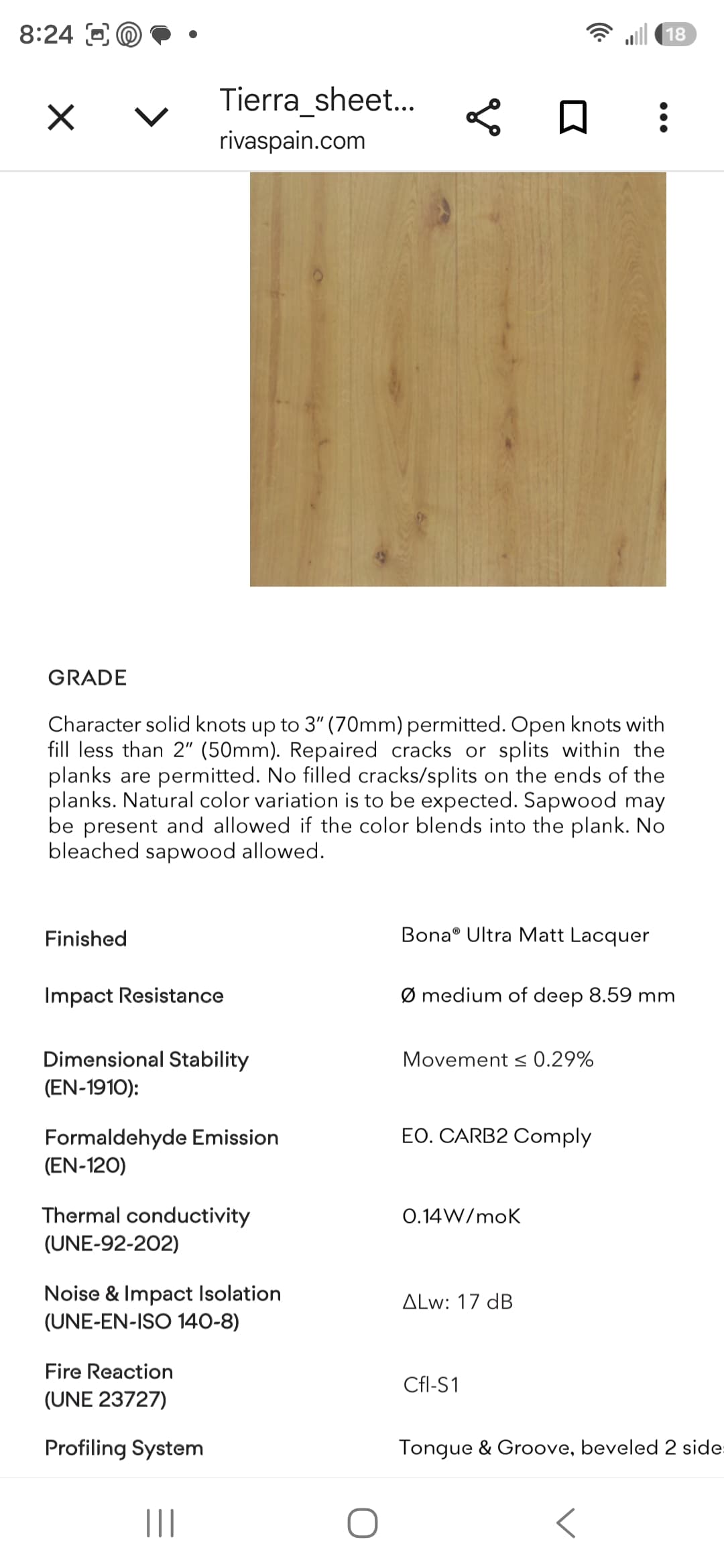 RIVA SPAIN Engineered Hardwood Oak Flooring **544 sq ft.** - alternate view