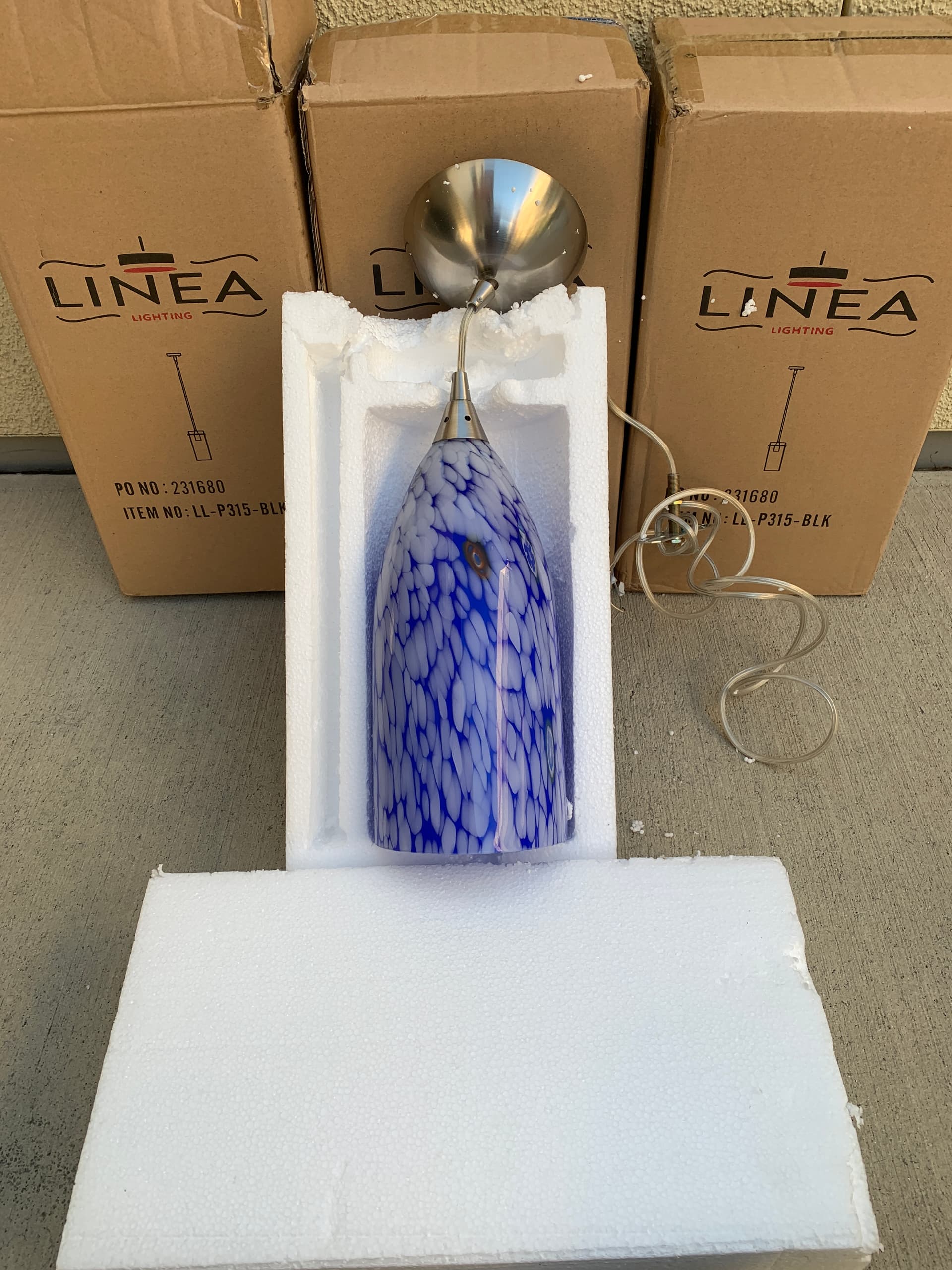 Linnea 3 Brand New Linea Lighting Glass Pendant Sconces