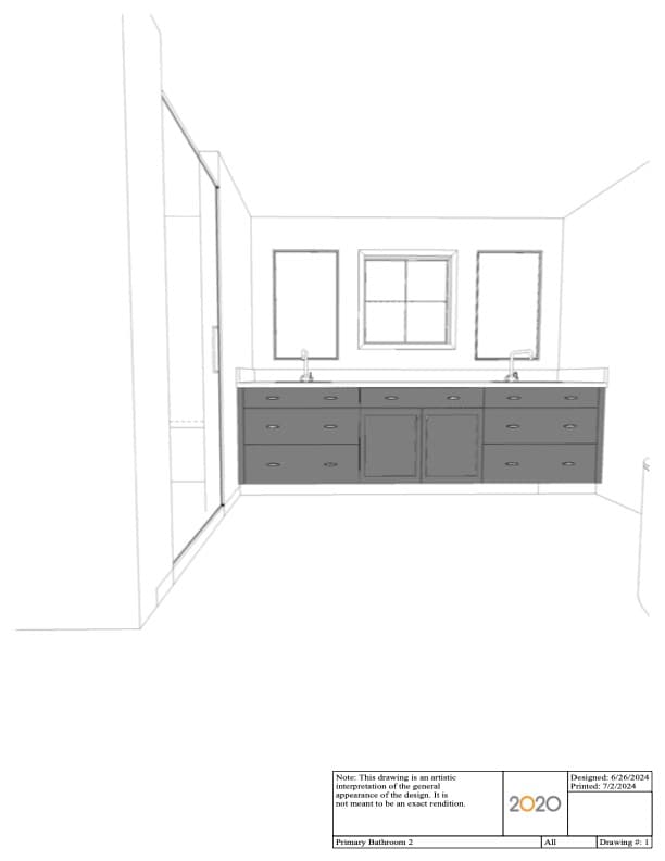 *Brand New Custom Signature Cabinets - Primary Bath Vanity