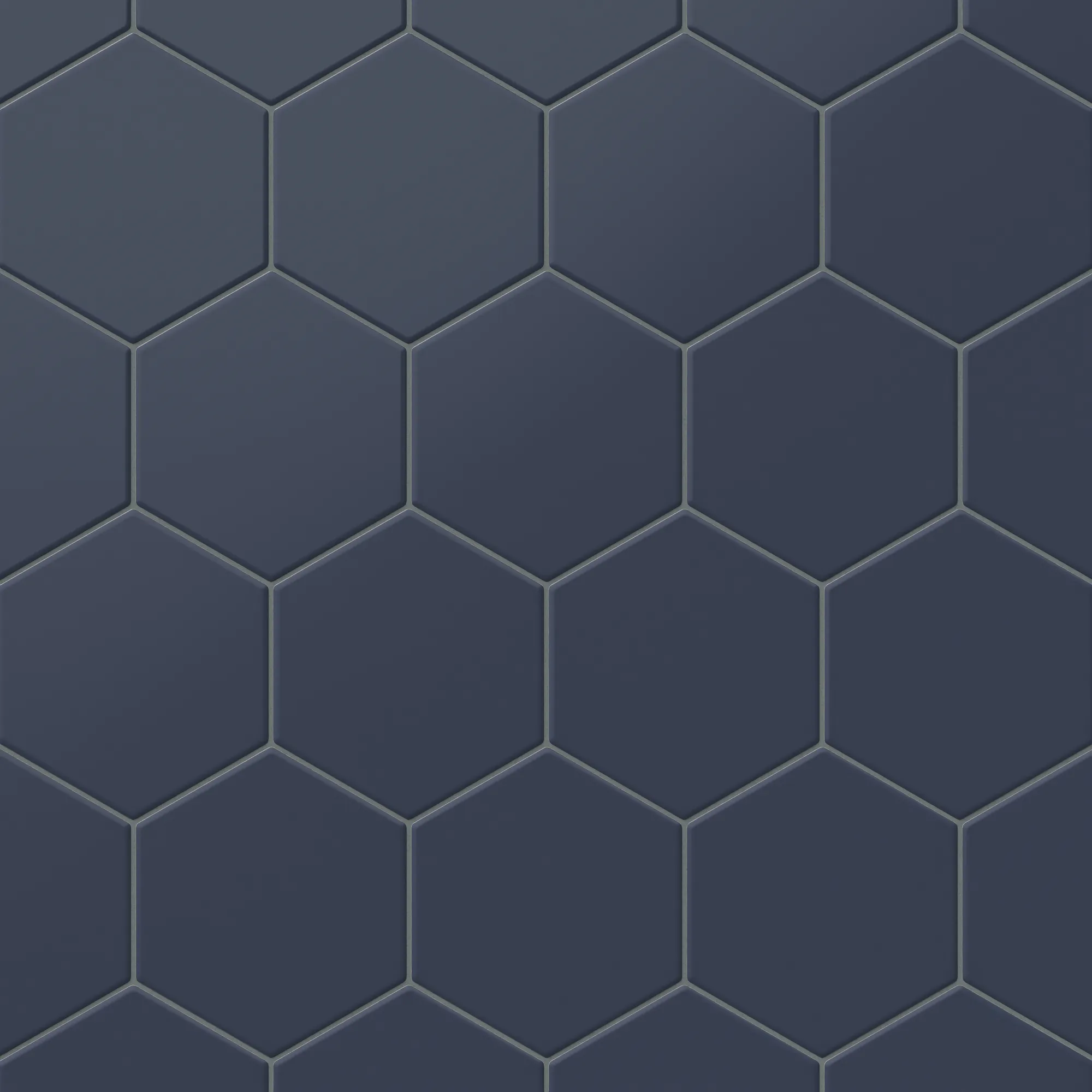 10 boxes - Edward Martin Reagan 5x6 Matte Porcelain Hexagon tile in Navy