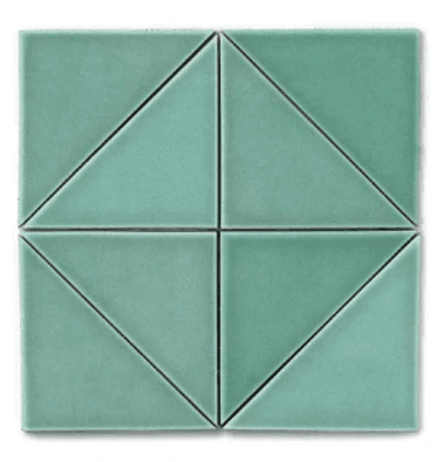 Fireclay tile - 50 sq ft - 6" triangle - Amalfi Coast