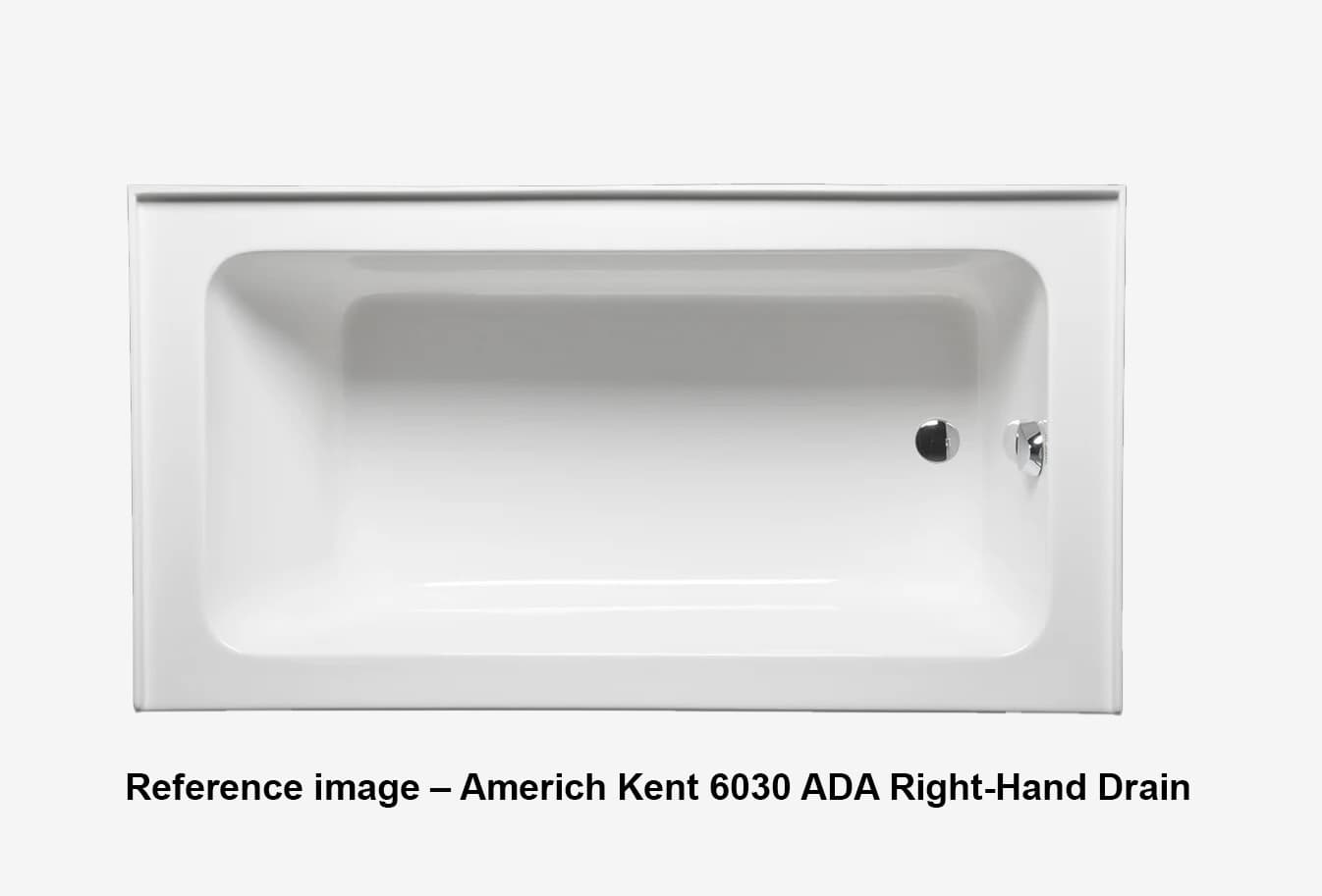 Americh KN6030ADATR Kent 60X30X18" Deep Acrylic Alcove Bath With Apron - Right Hand Drain - White