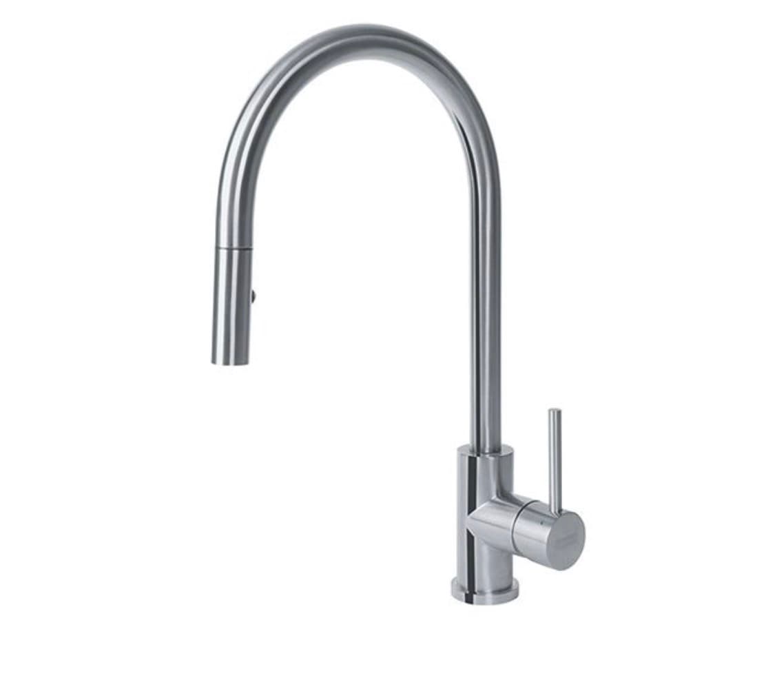 (Franke) #FF3352 Cube Kitchen Faucet in Stainless Steel