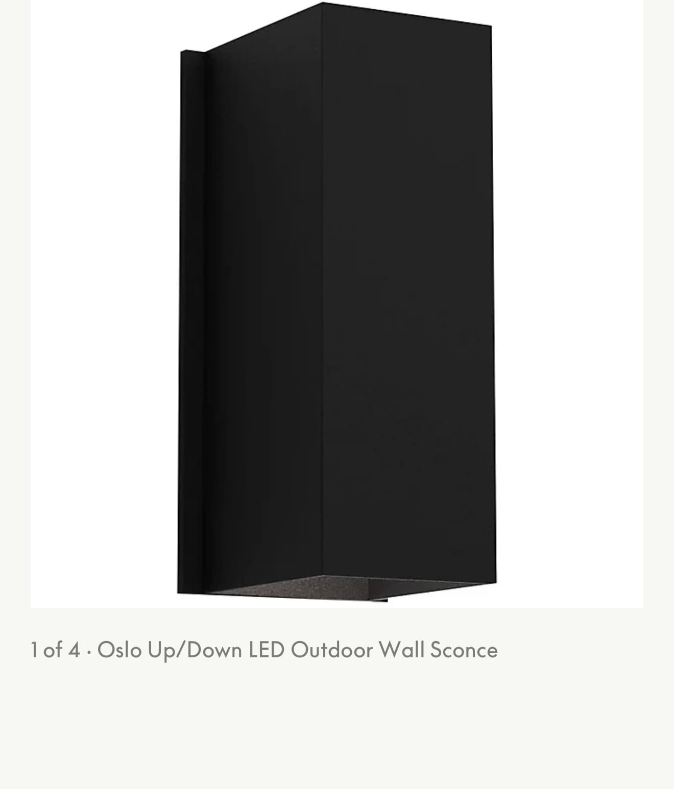 Astro Lighting Up/Down Led Outdoor Wall Sconce #AST1940753 black