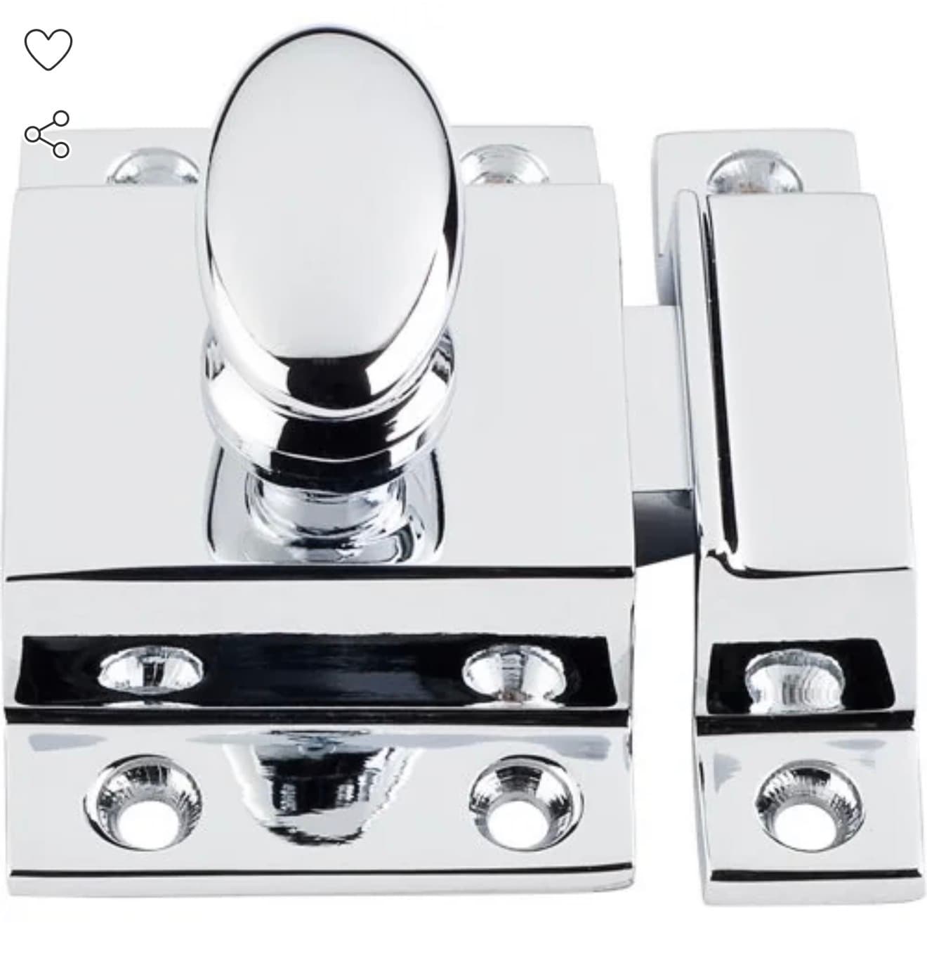 (Giuseppe Viennese) #2365 Polished Chrome Cupboard Latch (Knob) Polished Chrome