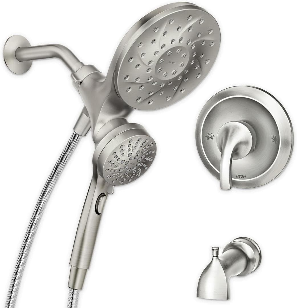 Moen Engage Multi-Function Handshower and Rainfall Shower Head Trim Combo