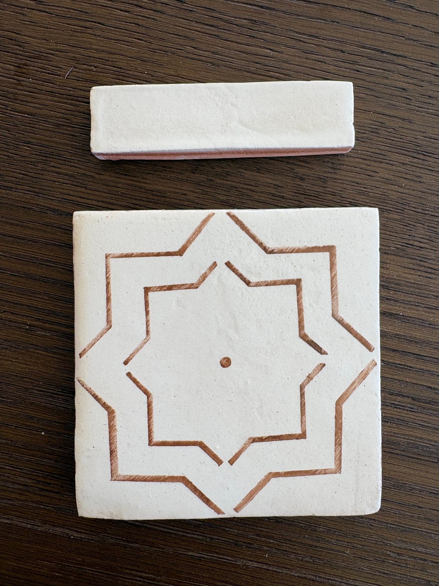 Tabarka Tile - Paris Metro 5 (5x5) and Field Brick (1x4) in Off White
