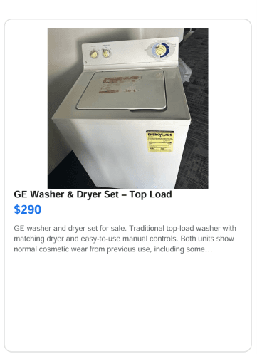 Washer and Dryer