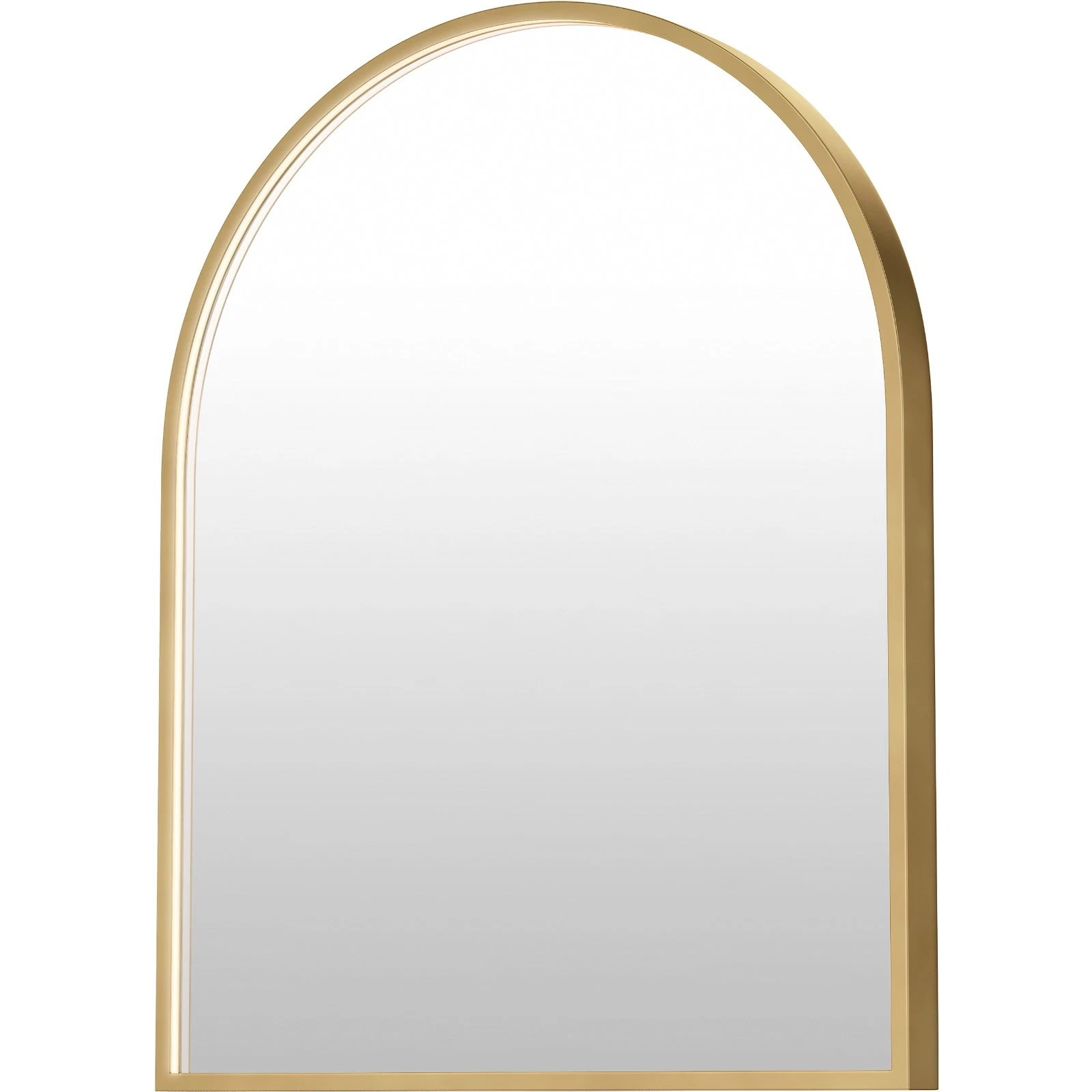 Arched Silver Metal Framed Bathroom Wall Mirror 15x20 Vertical, E42070