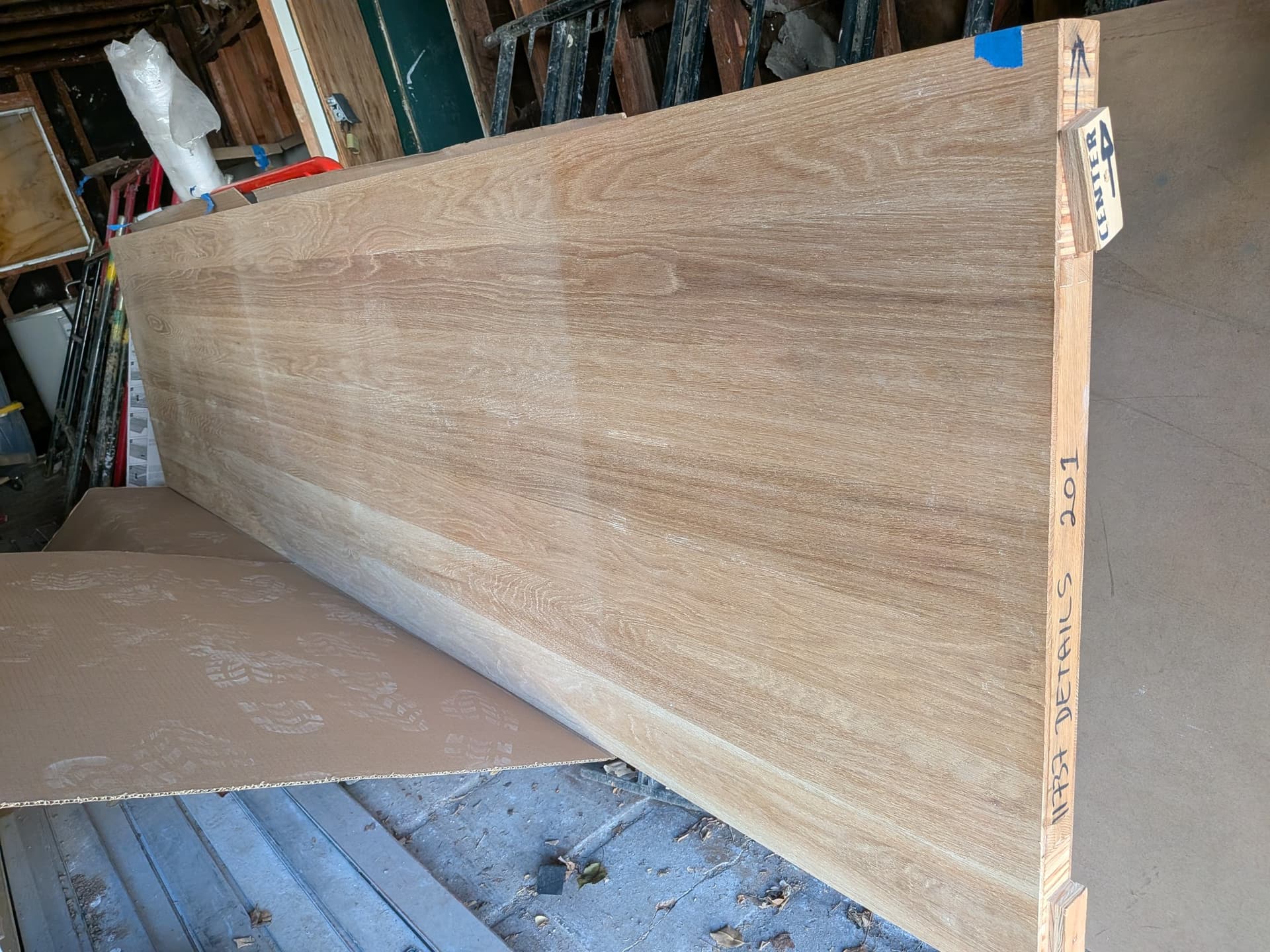 Custom 12ft Solid Core White Oak Door Slab