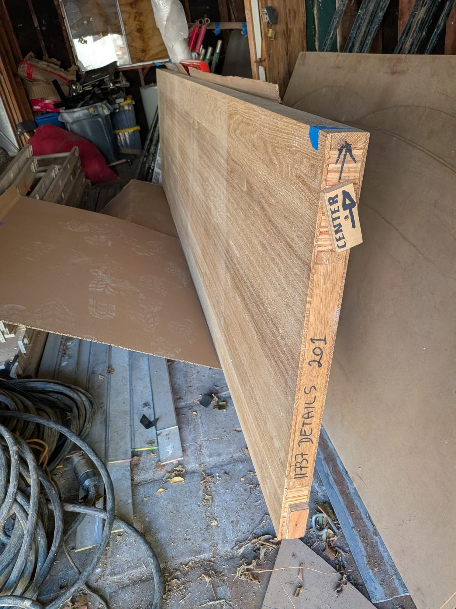 Custom 12ft Solid Core White Oak Door Slab - alternate view
