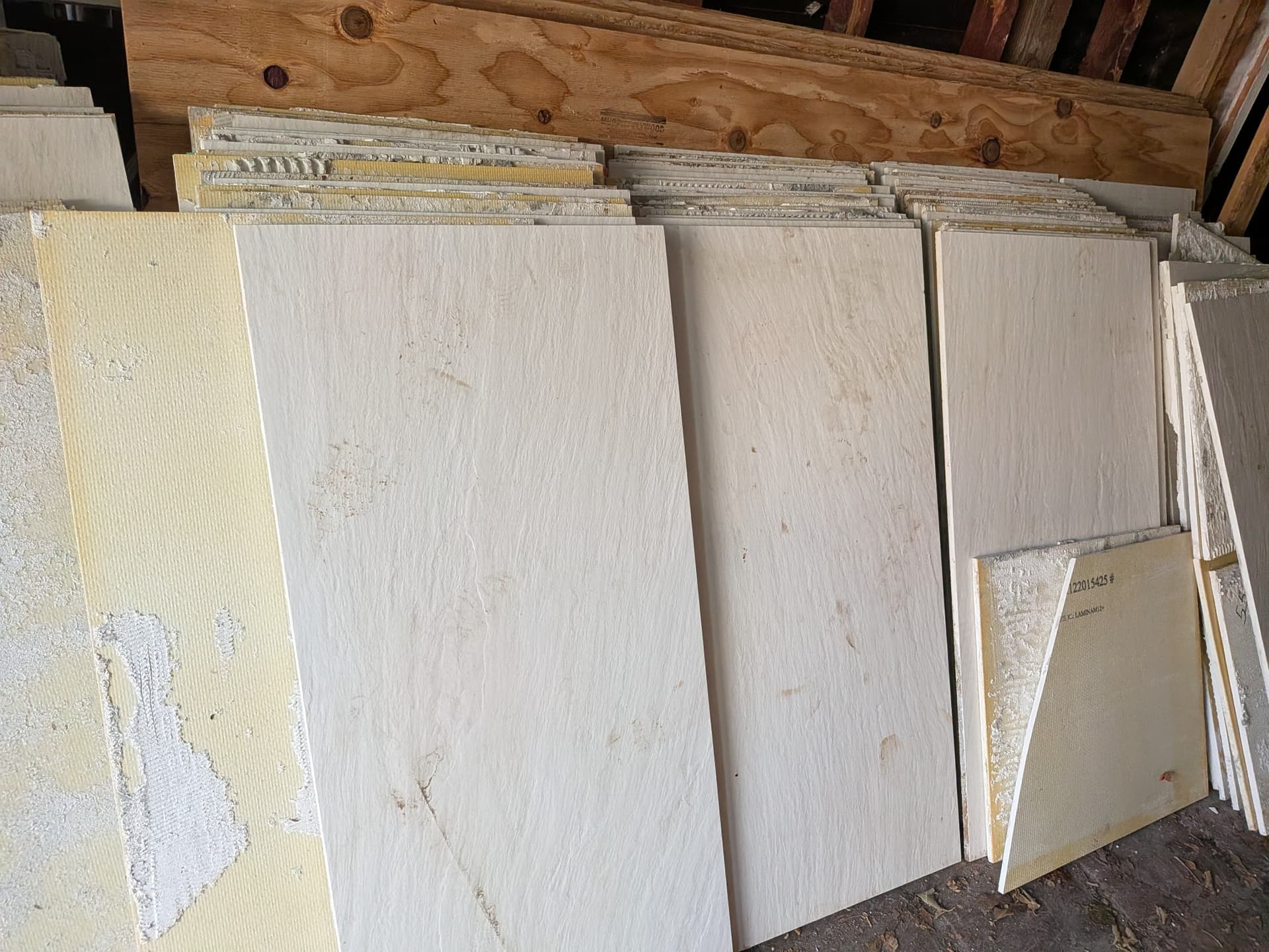 Authenticated Italian Laminam Ardesia Bianco slabs