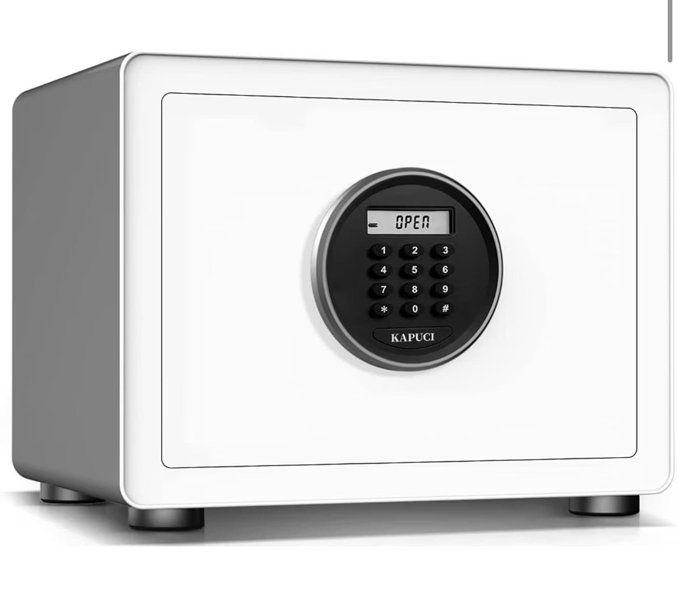Kapuci Modern Minimalism Design Auto-Open Safe, 0.78 Cubic Feet Digital Safe Box with Full Felt Lini