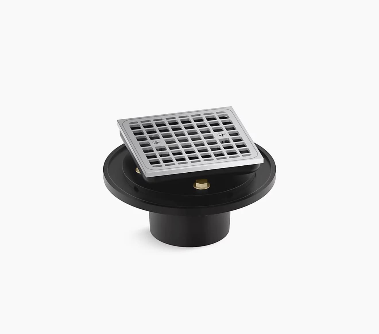 Kohler 22673-Cp Square Design Shower Drain Polished Chrome