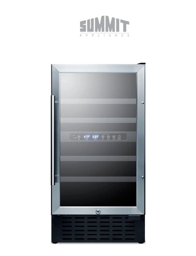 Summit 18" Wide, 28 Bottle Capacity Built- In Ada Compliant Wine Cooler with Door Lock