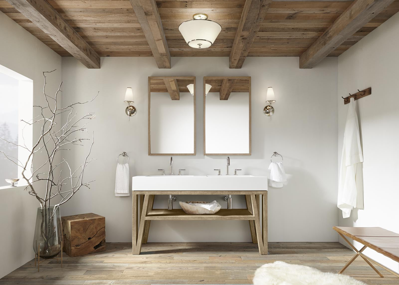 Robern | Bodo Vanity 60 x 34 x 23 in Light Gray Oak No Vanity Top