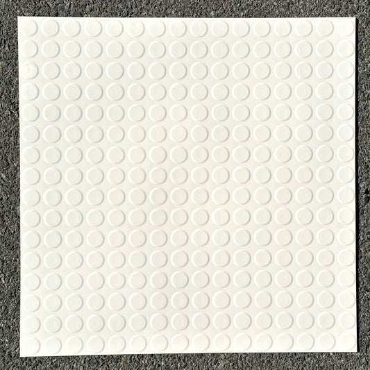 Tarkett | Johnsonite Solid Color Rubber Raised Round 24x24 Tile White