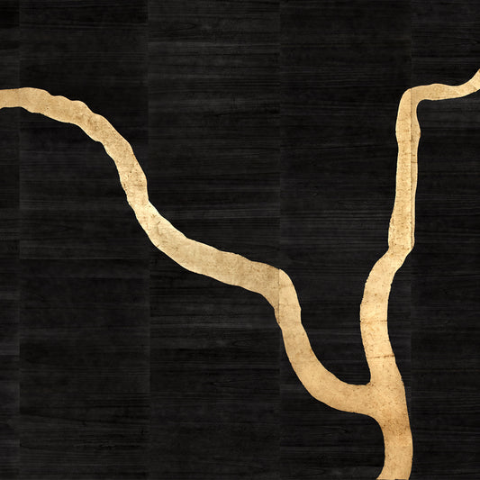 Phillip Jeffries | Adorn Wallcovering, Rich Black with Gold