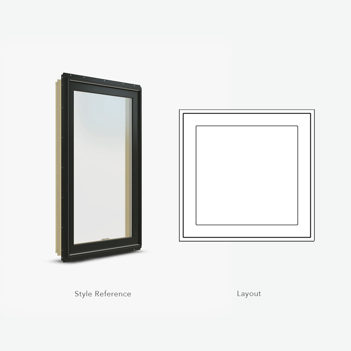 Jeld-Wen | 24 X 24 Casement Window Fixed, Siteline Clad Pine, Chsnt Bronze