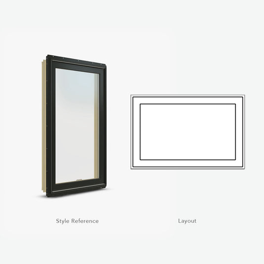 Jeld-Wen | 36 X 24 Casement Window Fixed, Siteline Clad Pine, Chsnt Bronze