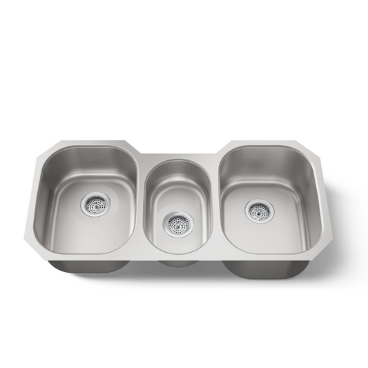 Kohler | Undertone 41‑5/8″ Undermount Triple‑Bowl Kitchen Sink Stainless Steel