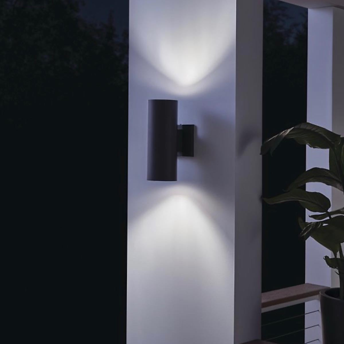 Kichler | Outdoor Up/Down Cylinder Wall Sconce in Black