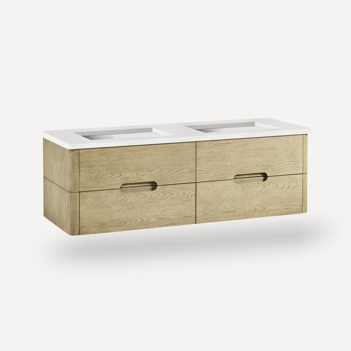 Robern | Helden Vanity 60 x 20-3/8 x 23 in Rustic Oak No Vanity Top