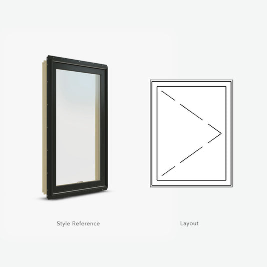 Jeld-Wen | 36 X 48 Casement Window Right Hinge, Siteline Clad Pine, Chsn Bronze