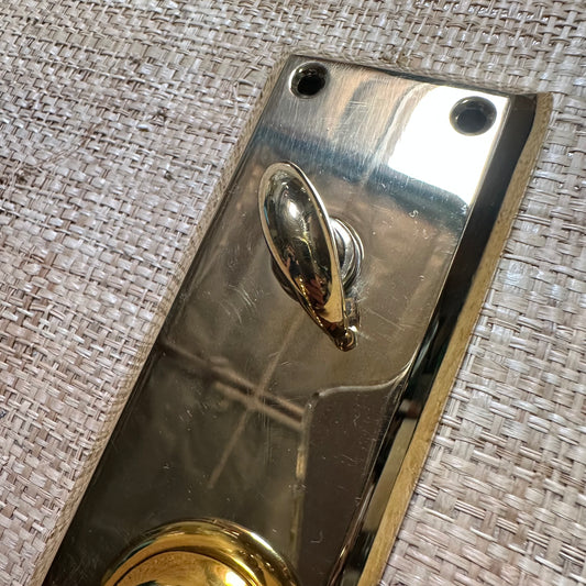 Emtek | Quincy Thumbturn Providence Knob in Unlacquered Brass