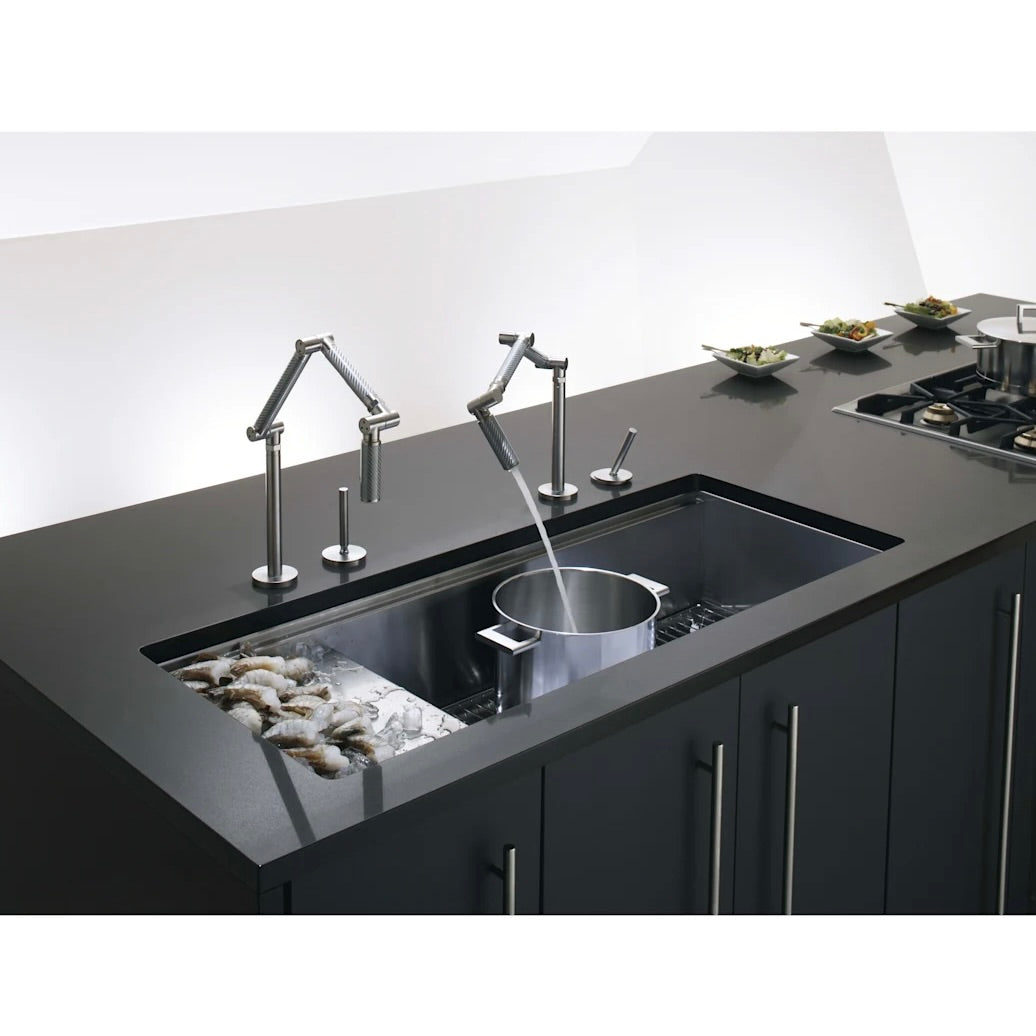 Kohler | Stages 45" Single Basin Under-Mount 16-Gauge Stainless Steel Kitchen Sink with SilentShield