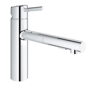 Grohe | Concetto Pull-Out Kitchen Faucet with 2-Function Locking Sprayer in Starlight Chrome