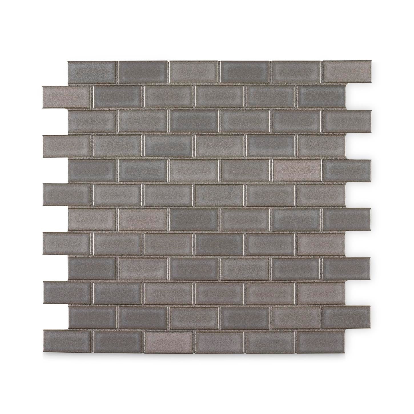 Ann Sacks  Savoy Classic Offset Mosaic 12x12 in Ceramic Tile Driftwood