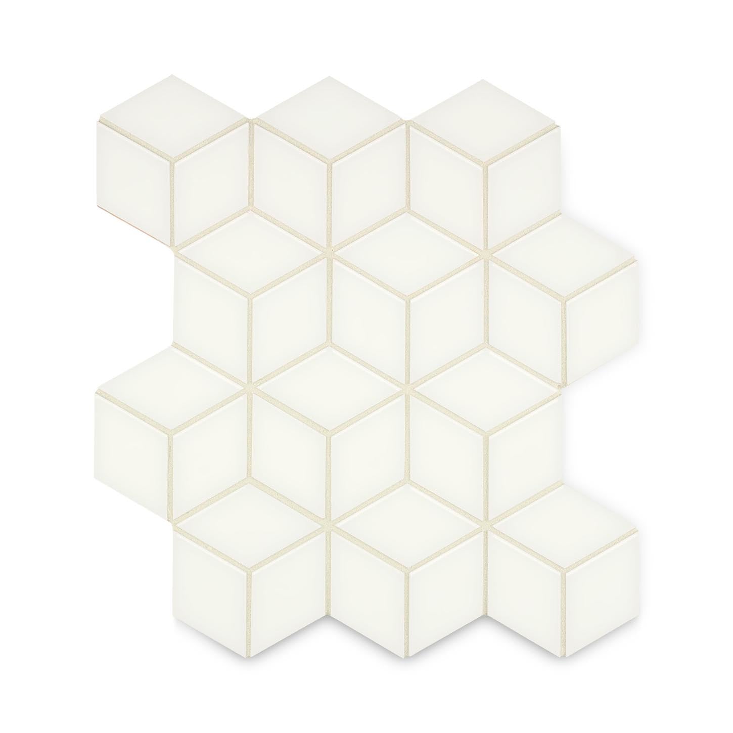 Ann Sacks | Kanso Diamond Cube Ceramic Tile Gloss