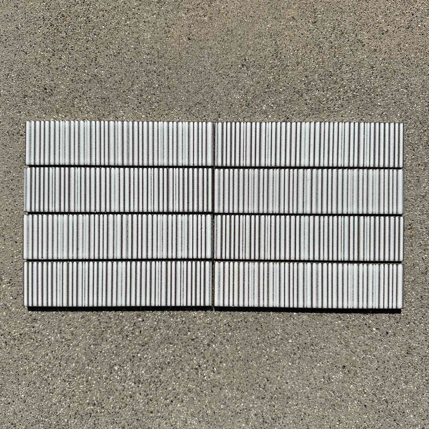 Ann Sacks | Savoy 2x8 Ribbed Field Tile in Linen