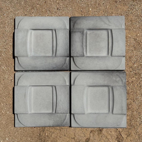 Arto Tile | 3D Concrete Buckle 6x6 Wall Tile in Antik Gray